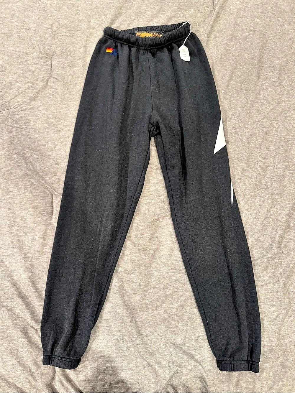 Aviator Nation Bolt Print Sweatpants - Black / White XS